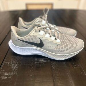 Nike Light Gray/Tan and White Sneakers
